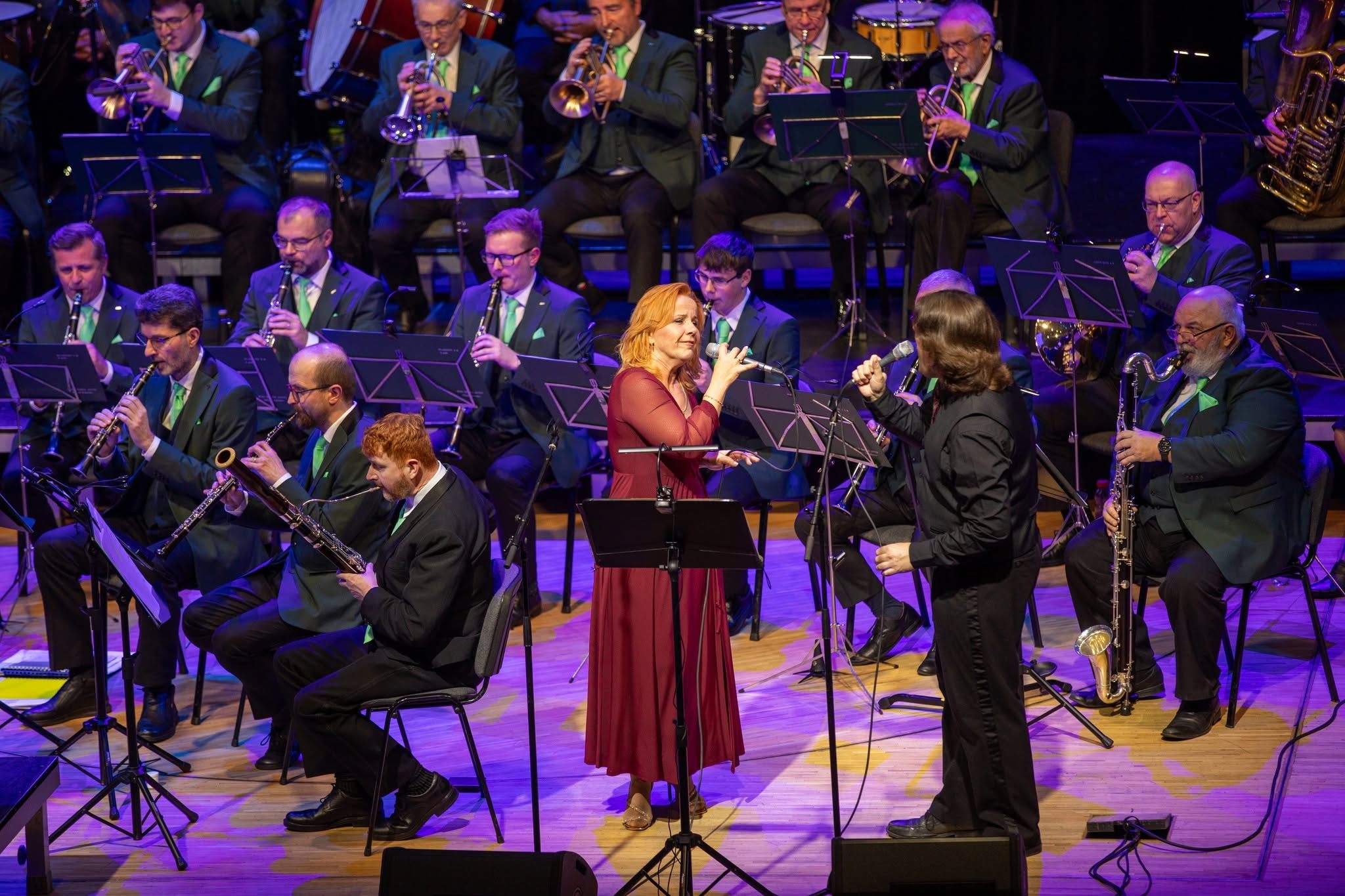 Markéta Amerighi in an emerald dress